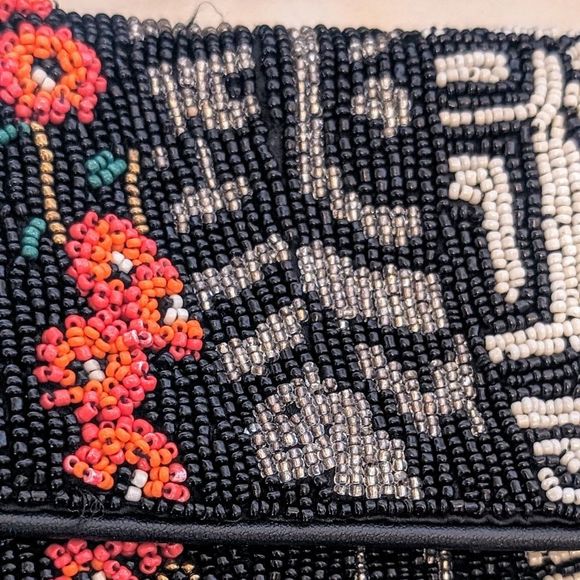 Staud Black Patchwork Muti-pattern Tommy Beaded Bag - Picture 14 of 15